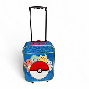 Vintage 2016 Pokémon House Party Pokeball Pilot Rolling Suitcase